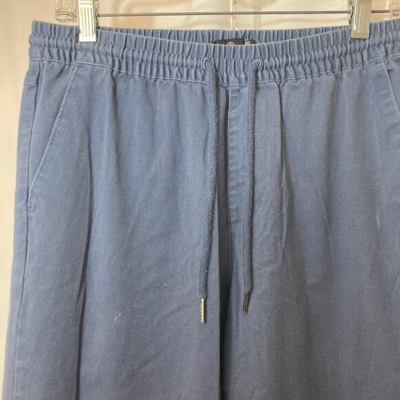 Volcom Repreve Recycled Straight Leg Elastic Waist Drawstring Pullon Blue Pants - Picture 2 of 11